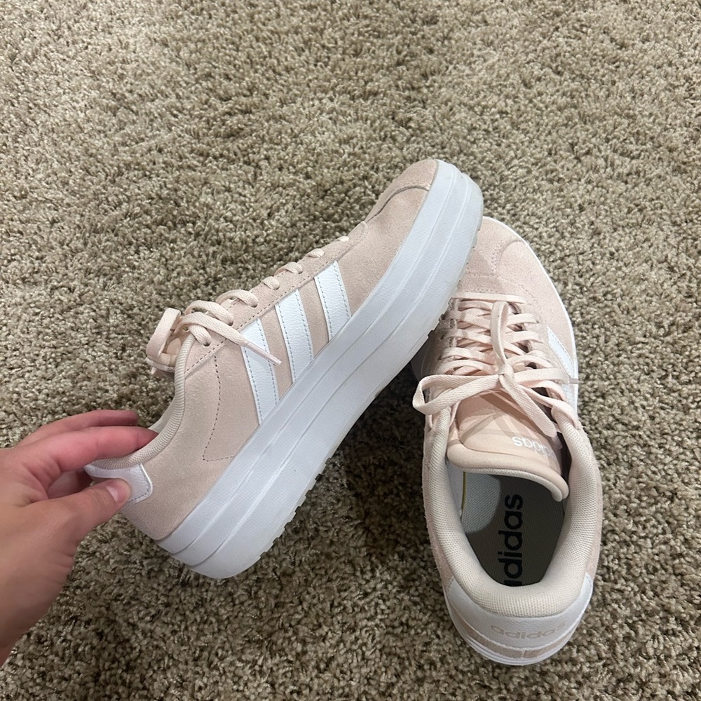 Adidas Women's Blush Pink Platform Sneakers